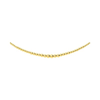 Chaîne maille boules 8mm en or jaune