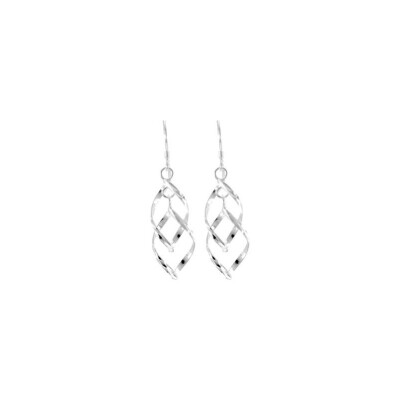 Boucles d'oreilles en argent rhodié