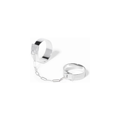 Bague Double dinh van x rabanne en argent