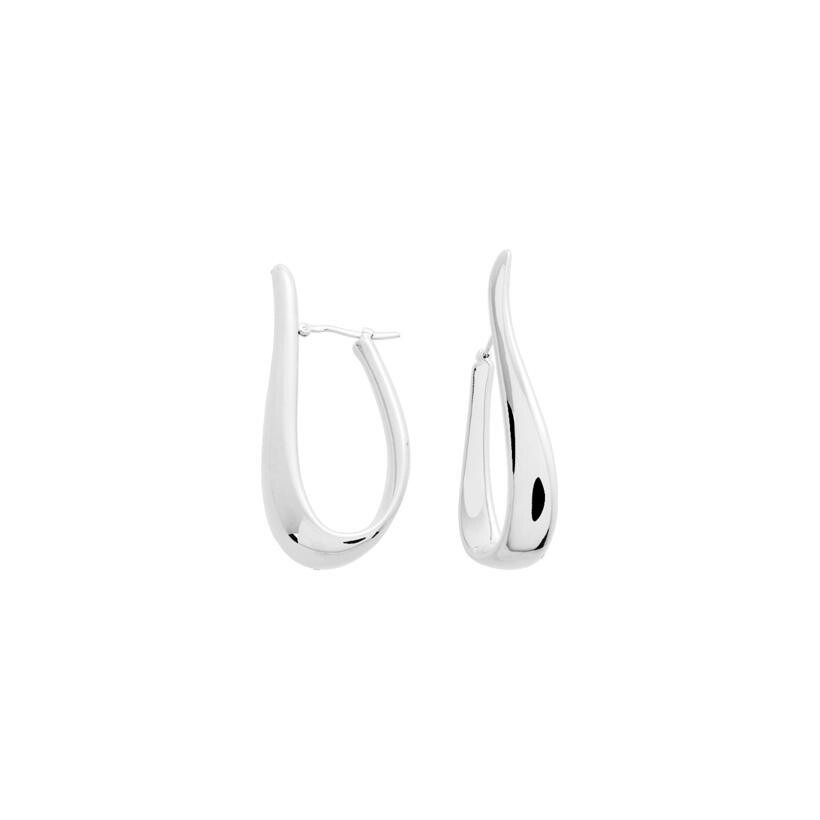 Boucles d'oreilles en argent rhodié