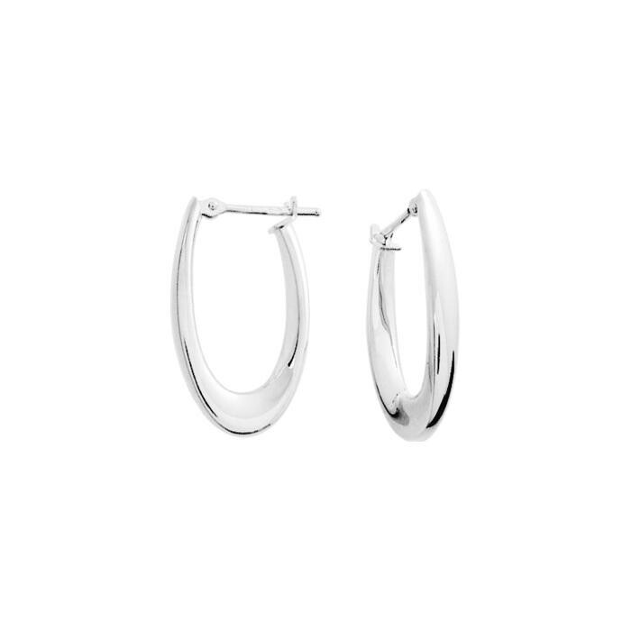 Boucles d'oreilles en argent rhodié