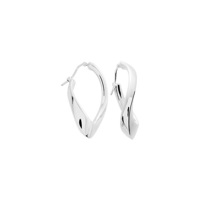 Boucles d'oreilles en argent rhodié