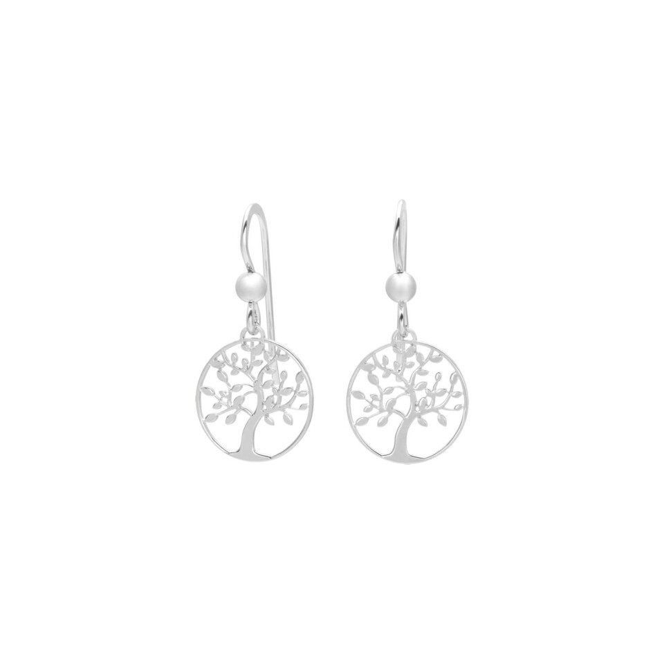 Boucles d'oreilles en argent rhodié