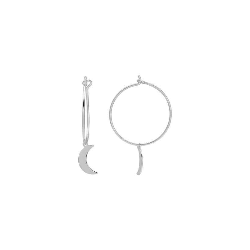 Boucles d'oreilles en argent rhodié