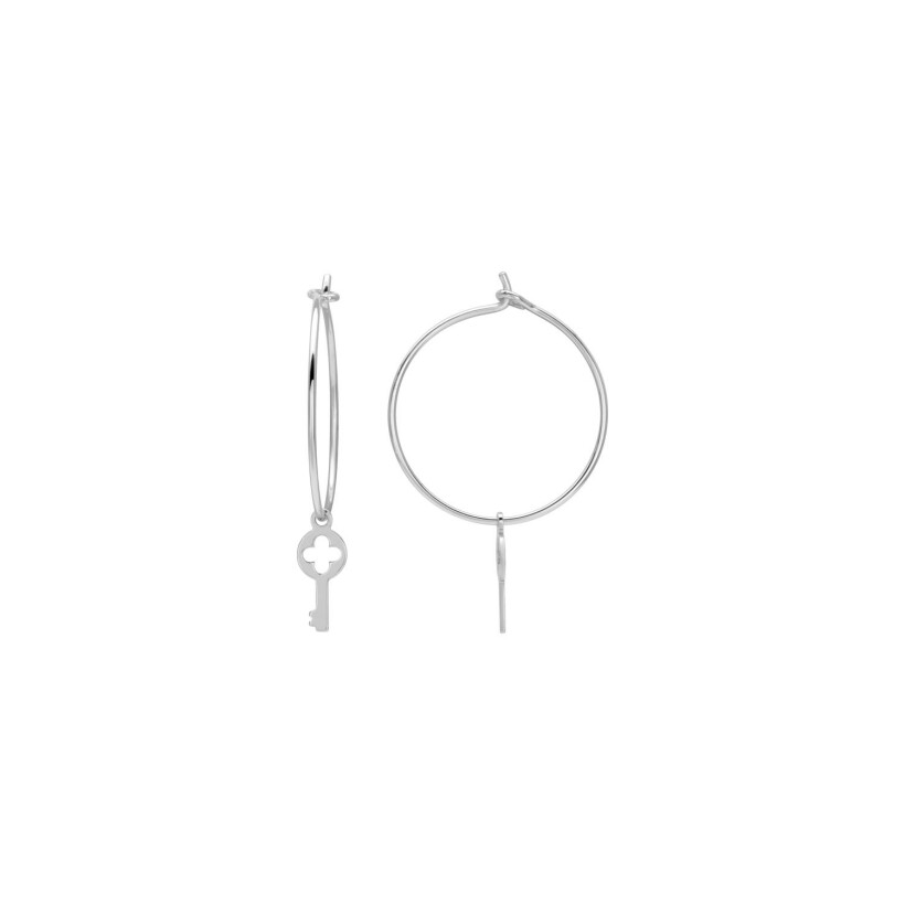 Boucles d'oreilles en argent rhodié