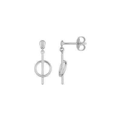 Boucles d'oreilles en argent rhodié