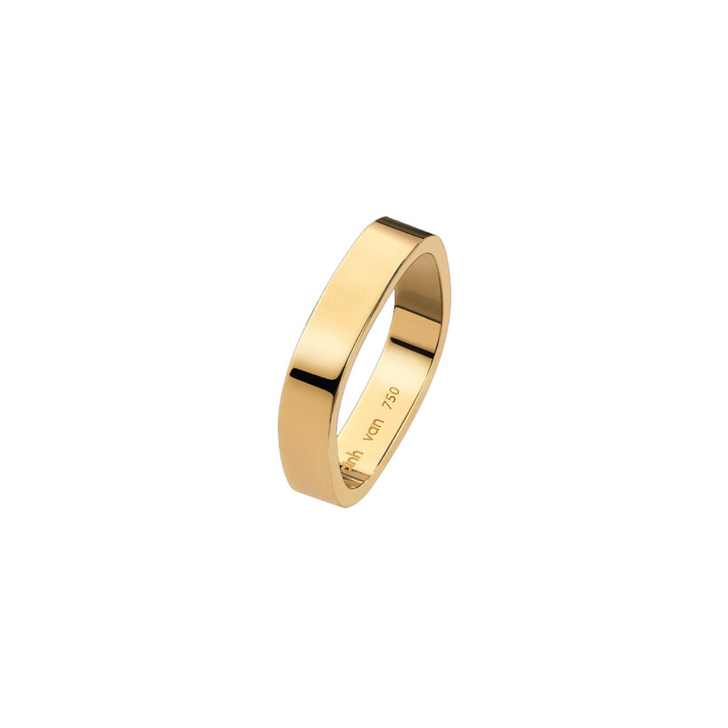 dinh van square wedding ring, yellow gold