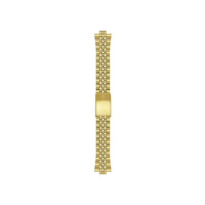 Bracelet montre Rochet Astern en acier pvd maille paillasson poli et satiné, doré, anse courbe/tube - 12mm