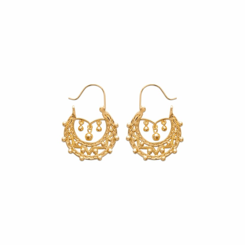 Boucles d'oreilles créoles en plaqué or