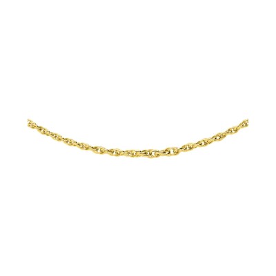 Chaîne maille forçat double en or jaune