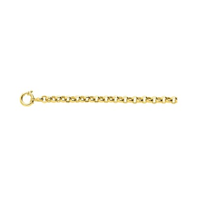 Chaîne jaseron creuse ronde en or jaune, 45cm