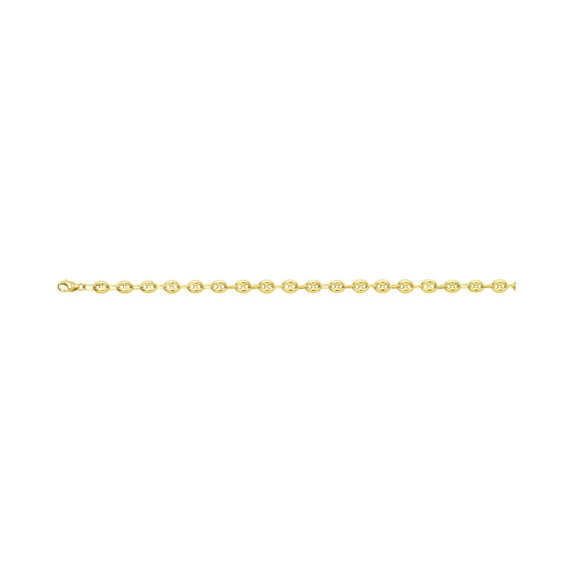 Chaîne marine creuse en or jaune, 50cm
