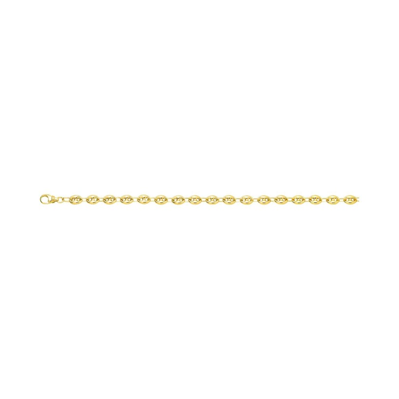 Chaîne marine creuse en or jaune, 18cm