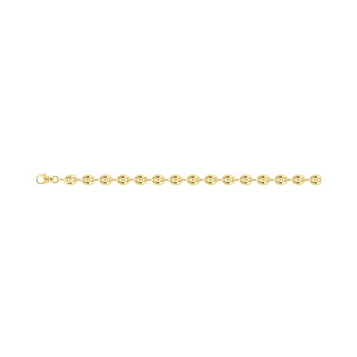 Bracelet maille marine creuse en or jaune, taille 18 cm