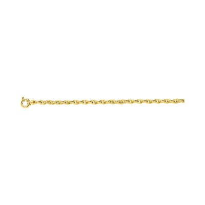 Chaîne forçat double en or jaune, 45cm