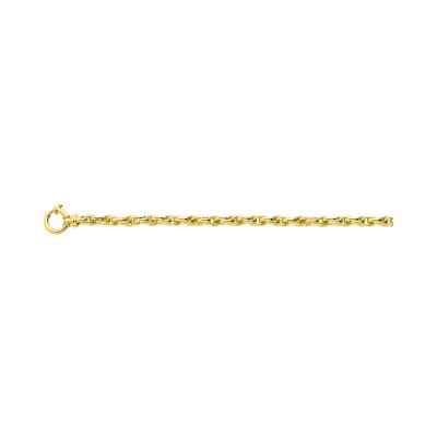 Chaîne maille forçat double en or jaune