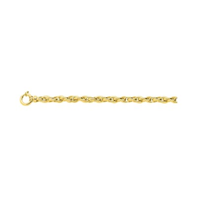Chaîne forçat double en or jaune, 45cm