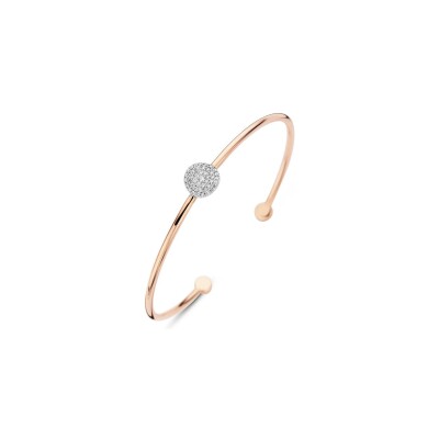 BIGLI Mini Waves-armband in roségoud, witgoud en diamant