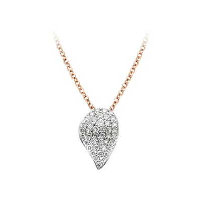 BIGLI Mini Leaves hanger in roségoud en diamant