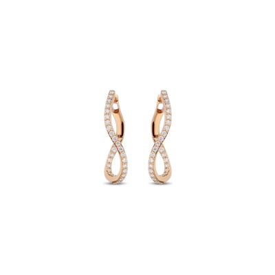 BIGLI Infinity oorbellen in roségoud en diamant