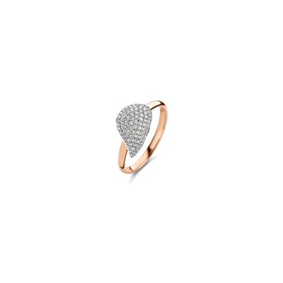 BIGLI Mini Leaves-ring in roségoud, witgoud en diamant