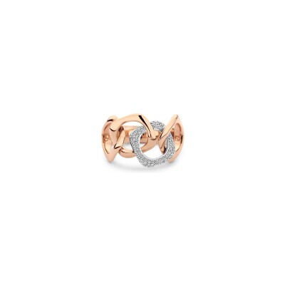 BIGLI Elements-ring in roségoud, witgoud en diamant