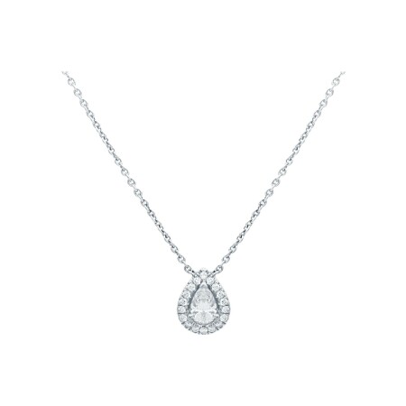 Micropavé pear shaped diamonds pendant, yellow gold, diamonds