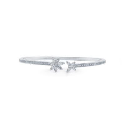 Anémones & Papillons bracelet, white gold, marquise cut diamonds