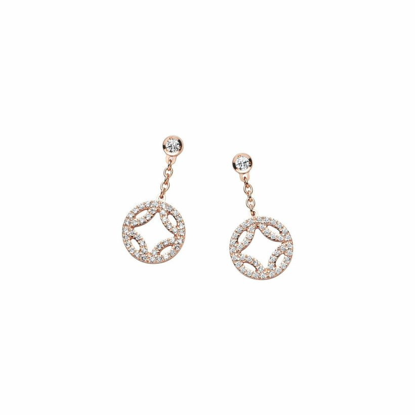 Boucles d'oreilles B&F Collection 180° en or rose et diamants