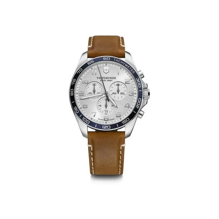 Montre Victorinox Fieldforce Classic chrono, cadran argent blanc, 42mm