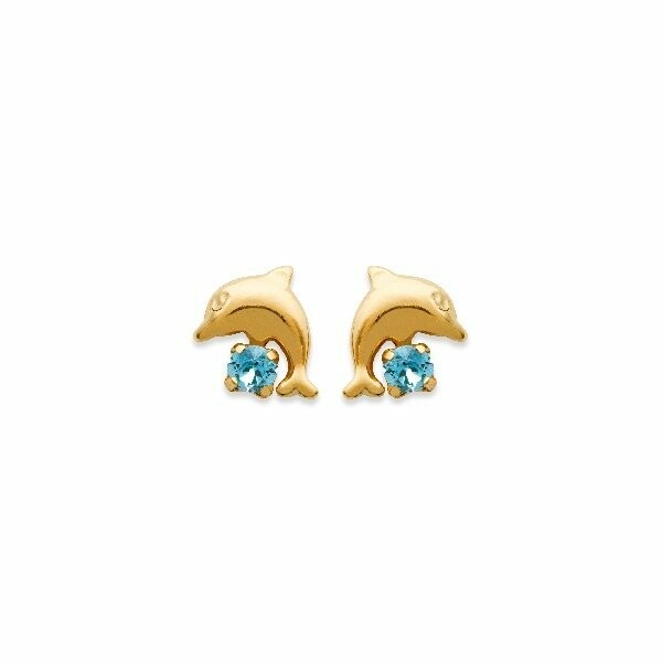Boucles d'oreilles en plaqué or et cristal