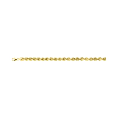 Chaîne maille corde droite 7mm en or jaune