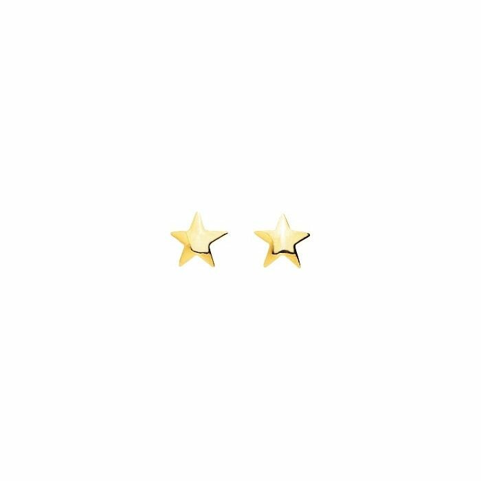 Boucles d'oreilles étoiles en or jaune
