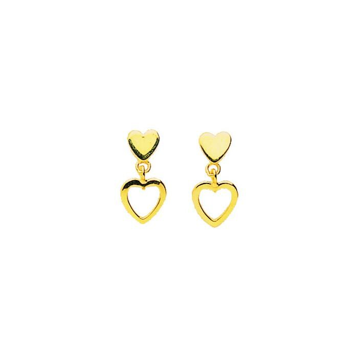 Boucles d'oreilles pendantes en or jaune