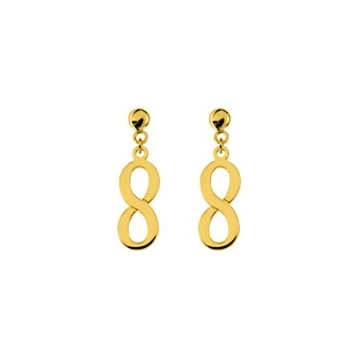 Boucles d'oreilles pendantes en or jaune