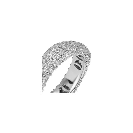 Bague Fullord Slim Ghost en or blanc et diamants