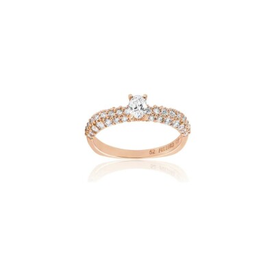 Solitaire Fullord Eternity en or rose et diamants