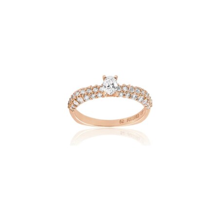 Solitaire Fullord Eternity en or rose et diamants