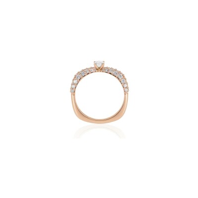 Solitaire Fullord Eternity en or rose et diamants