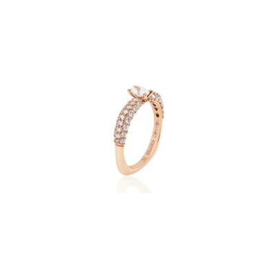 Solitaire Fullord Eternity en or rose et diamants