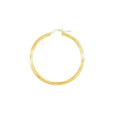 Boucles d'oreilles créoles torsadées en or jaune