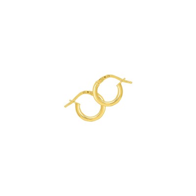 Boucles d'oreilles créoles lisses en or jaune