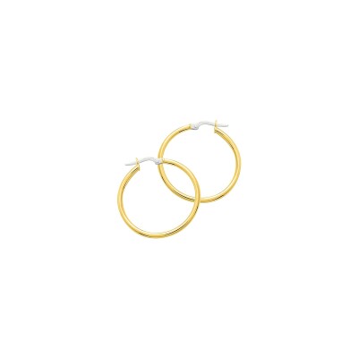 Boucles d'oreilles créoles lisses en or jaune