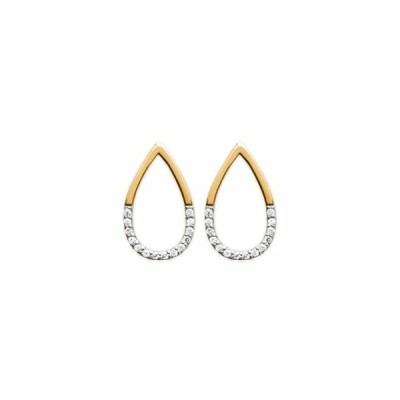 Boucles d'oreilles en plaqué or et oxydes de zirconium