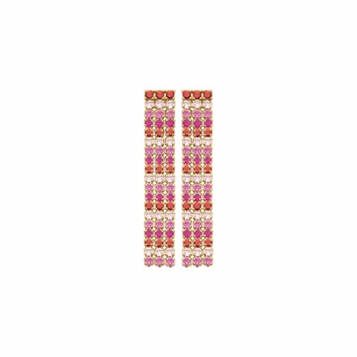 Boucles d'oreilles en plaqué or et pierre synthétique