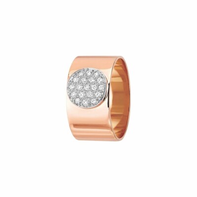 Bague dinh van Anthéa petit modèle en or rose et diamants