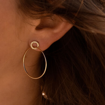 Les boucles d'oreilles plaqué Rupee