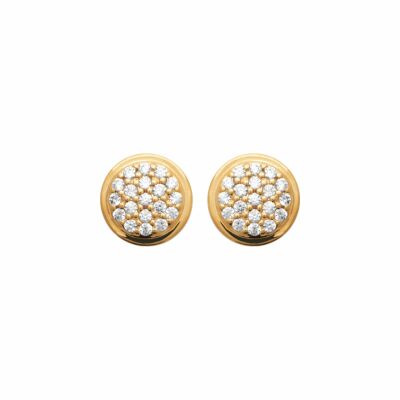 Boucles d'oreilles en plaqué or et oxydes de zirconium