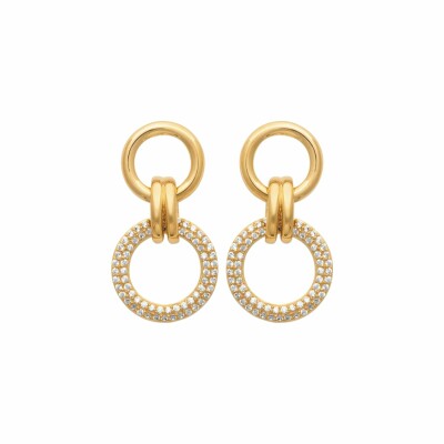 Boucles d'oreilles en plaqué or et oxydes de zirconium