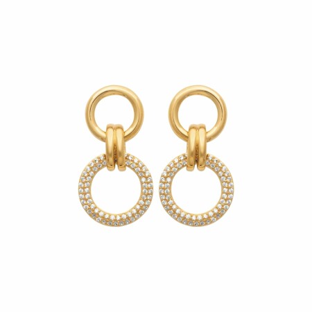 Boucles d'oreilles en plaqué or et oxydes de zirconium